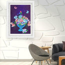 5D DIY Special Shaped Diamond Painting Flowers Pattern Embroidery Ornaments