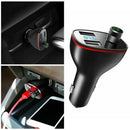 Dual USB Car Charger B300 3.4A Bluetooth 4.2 Handsfree FM Transmitter New