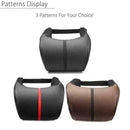 Universal Black PU Leather Car Seat Headrest Cotton Neck Cushion Pillow X5T6