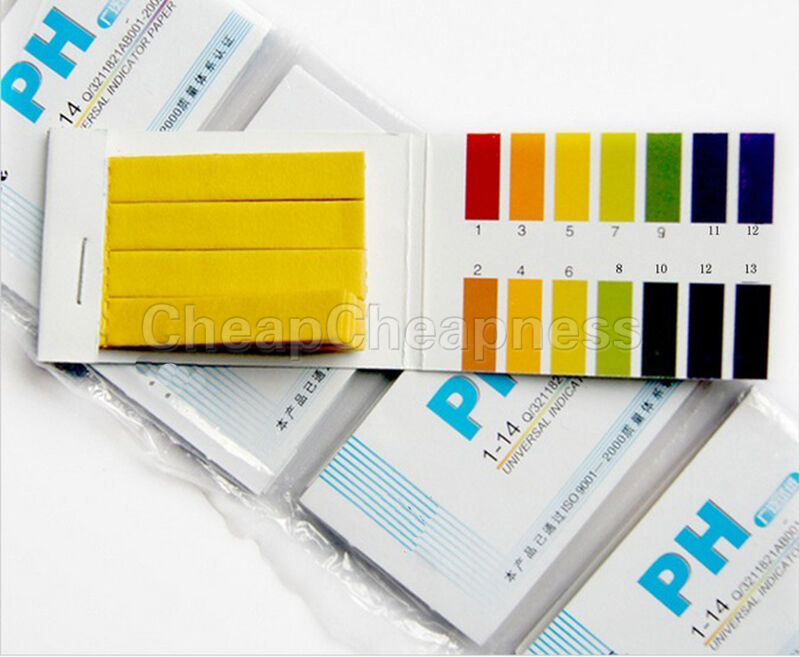 800X PH Indicator Test Strips 1-14 Laboratory Paper Litmus Tester Urine^Saliv BX