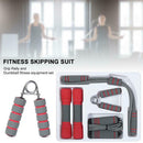 Ladies' Fitness Jump Rope Suit Grip Rally Dumbbell Exercise Equipment Gray Red