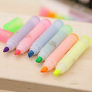 6x/set FLUORESCENT HIGHLIGHTER MARKER PENS Assorted / Colours School-Pack O U0F5