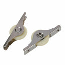 6PCS White Doors Window Single Nylon Sliding Roller Pulley Wheel 62mm Lengt K3K8