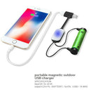 Portable Folomov A1 Magnetic Battery USB Charger 18650 26650 Li-Ion Cable