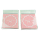 100 Pcs Self Seal Adhesive Opp Bag Round Lace Bow for Candies Cookies