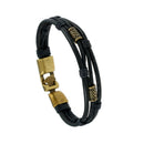 Retro Cowhide Leather Weave Rope Bracelet Bangle Unisex Jewelry (Style 5) A