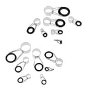 14x Fishing Rod Guide Tips Repair Rings Eyes Sea Pole Casting Rod Guide Kit