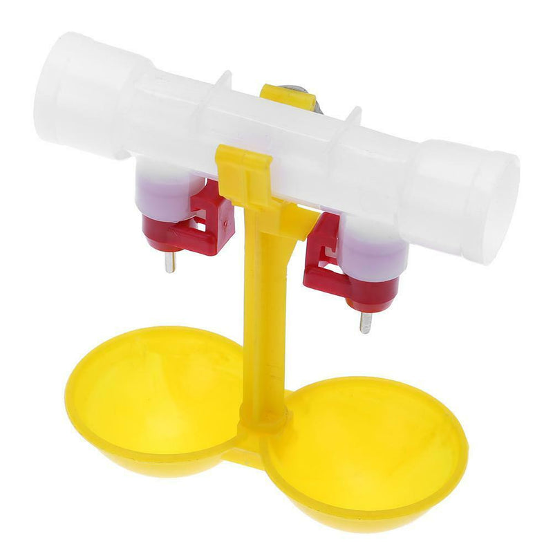 Double Outlet Drinking Hanging Chickens Cups Nipple Drinker Poultry Waterer