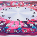 DIY Special Shaped Diamond Painting Red Flower Wall Clock Crafts Art Decor