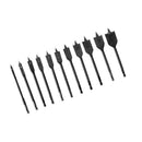 11 pcs Black Flat Drill Hexagon Shank Flat Drill 3-Point Woodworking Reamer