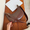 Retro PU Leather Messenger Bag Women Casual Shoulder Handbags Purse (Brown) A