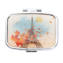 2x Round/Square Pill Case Pocket Purse Travel Medicine Storage Carrying Box