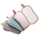 Microfiber Double-Sided Dish Scrub Sponge, 4 Pack Washing Up Cleaner Heavy