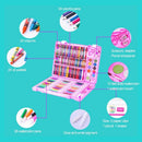 Pink 150 Color Children'S Watercolor Pen Crayon Gouache Set Art Painting Br