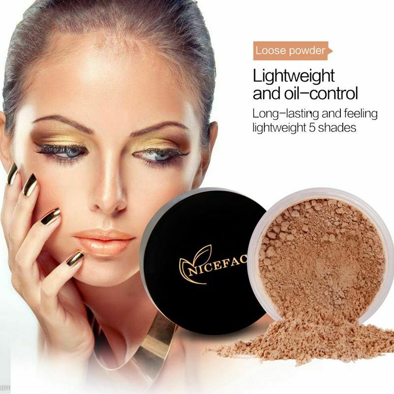 Niceface makeup loose powder smooth silky mineral waterproof brighten setti S1Q1