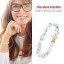 5pcs/set Map Turtle Heart Hand Chain Women Turquoise Beads Bracelet Jewelry