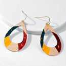 Fashion Jewelry Earrings Ethnic Style Color Drop Earrings Retro Printing Pe