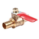 Full pass 10 mm diameter trousers Tail Pipe Red lever handle ball valve R2F2