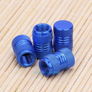 4pcs Aluminum Alloy Auto Car Tire Tyre Wheel Valve Stem Caps Dust Covers Blue