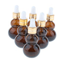 24 pcs Amber Empty Refillable Glass Dropper Bottle For Essential Oil Makeup