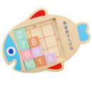 Fish Plate Number Wooden Board Montessori Toys Early Education Math Toys