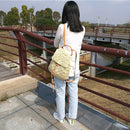 Women bag Backpack Fashion Hollow Out Woven Drawstring Summer Beach Backpac