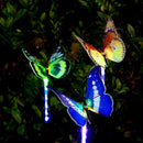 Solar Powered LED Light Color Change Butterfly Bird with Ground Spike Garden