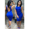 Blue Women backless Sleeveless Bandage  Club Evening party Mini Dress M A