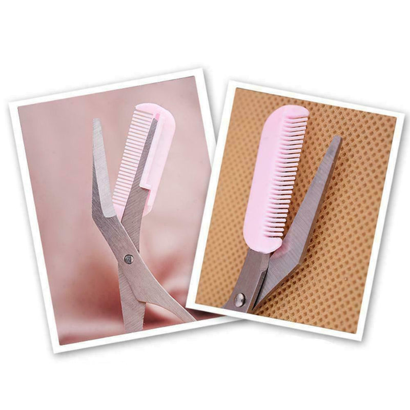 Stainless Steel, Eyebrow Scissors Eyebrow Scissors Hair Facial Makeup Tool X2W1