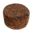 Velvet Round Stool Cover Protector for 35cm Dia. Stool Seats Leopard Print