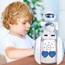 Cute Interactive Tumbler Robot Toys Sound Induction Electric Robot (Blue)