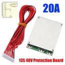 1X(13S 48V 20A Li-Ion Lithium Cell Battery Protection Bms Pcb Board Protect