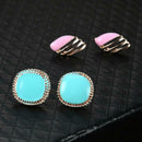 6 Pairs Women Retro Geometry Mixed Stud Earrings Set Rhinestone Ear Studs