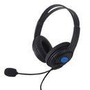 USB Over-ear Gaming Headphone with Microphone Computer Wired Headset Black A
