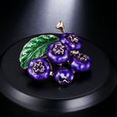 Purple Blueberry Brooches Women Men'S Alloy Plant Brooch Pins Girls' Hat Ba