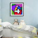 Abstract Numbers 5D Full Round Drill Diamond Painting Cross Stitch Mosaic