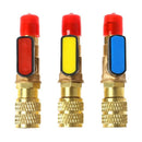 1/4" Male to 5/16" Female R410A Refrigerant Straight Ball Valve SAE AC Charging