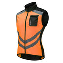 Light Reflective Windproof Jacket Vest Night Running Reflective Suits M Orange