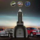 Fireproof Dual USB Car Charger One Point Two Car Cigarette Lighter Black sd KUZ