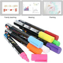 8 Liquid Chalk Pens Marker Reversible Neon Colours Glass Wipe Clean Marker