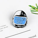 Astronaut Helmet Brooch Cartoon Dripping Oil Enamel Denim Shirt Lapel Pins