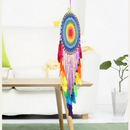 1pc Crochet Flower Dream Catcher Handmade Wind Chimes Hanging Pendant Decor