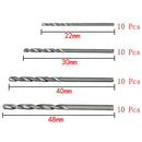 40pcs Mini Drill HSS Bit 0.5mm 2.0mm Straight Shank Twist Drill Bits Set