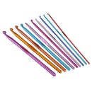 22pcs Mixed Aluminum Handle Crochet Hook Knitting Knit Needle Weave Yarn Se