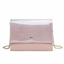 Fashion Girl Flash Bag Sequin Shoulder Bag Casual Female Cosmetic Bag Pink B8B7