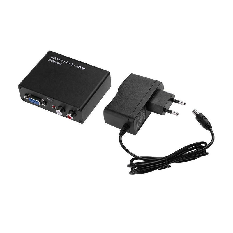 VGA to HDMI Converter Adapter 1080P Video Output with R/L Audio Port for PC