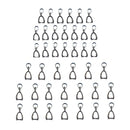 40x 16/20mm Pendant Pinch Bails Connector Clasps DIY Jewelry Findings Craft