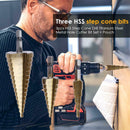 3pcs/set Metric Woodworking Twist Drill Bit Step Drills for Drilling Holes