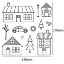 Xmas Snow House Transparent Silicone Stamps Seals Set for Scrapbooking DIY