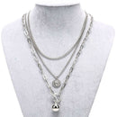 Fashion Women Multilayer Portrait Coins Pendant Choker Necklace Jewelry Gifts3C